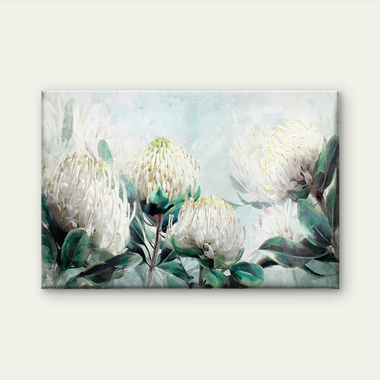 Neutral Color Protea Flowers Painting Wall Art Decor 100% Australian Made