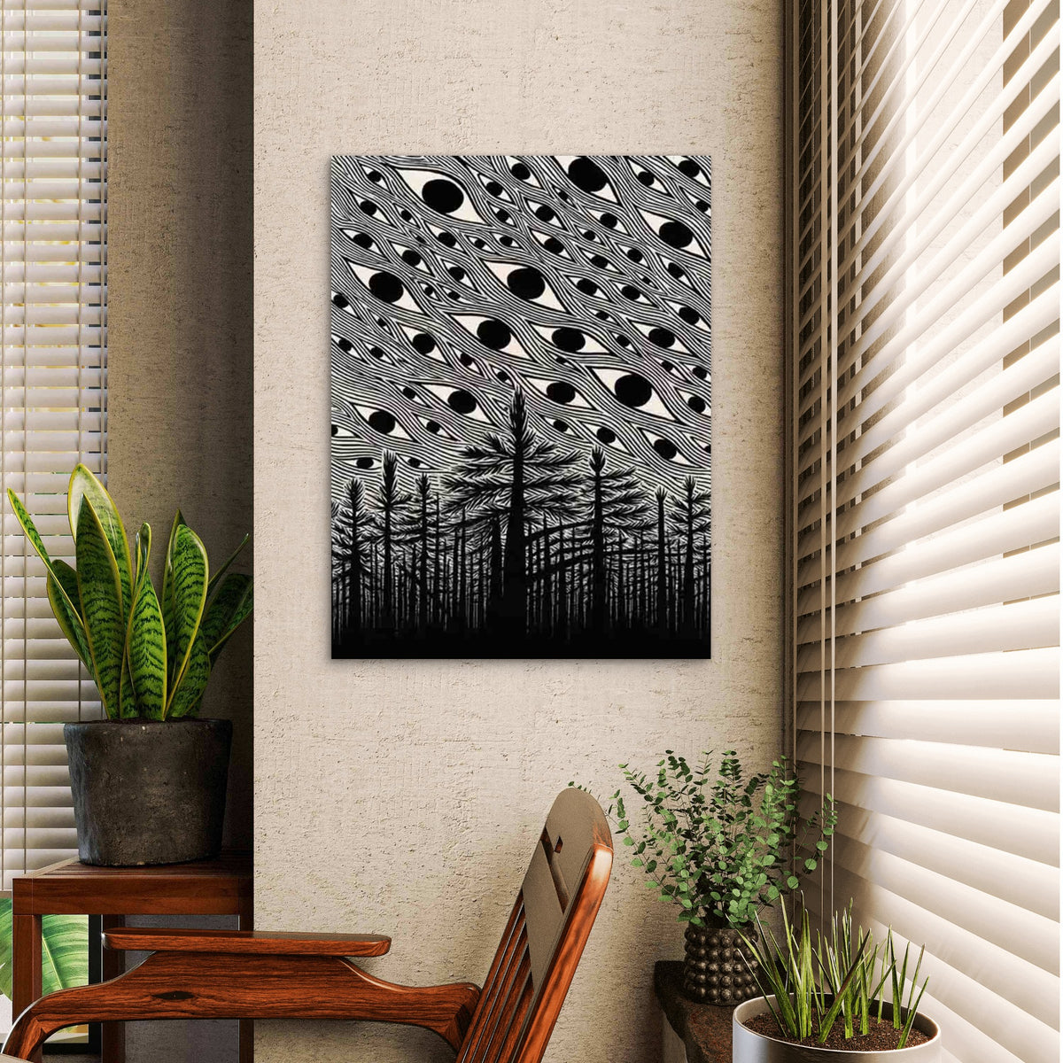 Forest Eyes 60x90cm Metal Print Ready to Hang