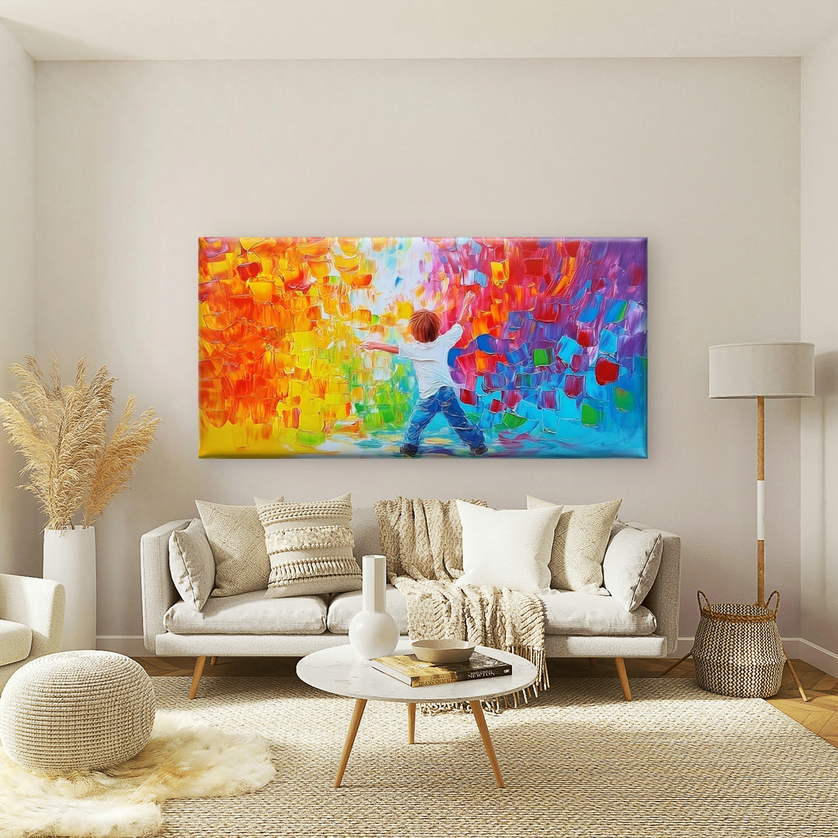 Colorful Abstract Design Wall Art Canvas Office Home Room Framed 120x60cm
