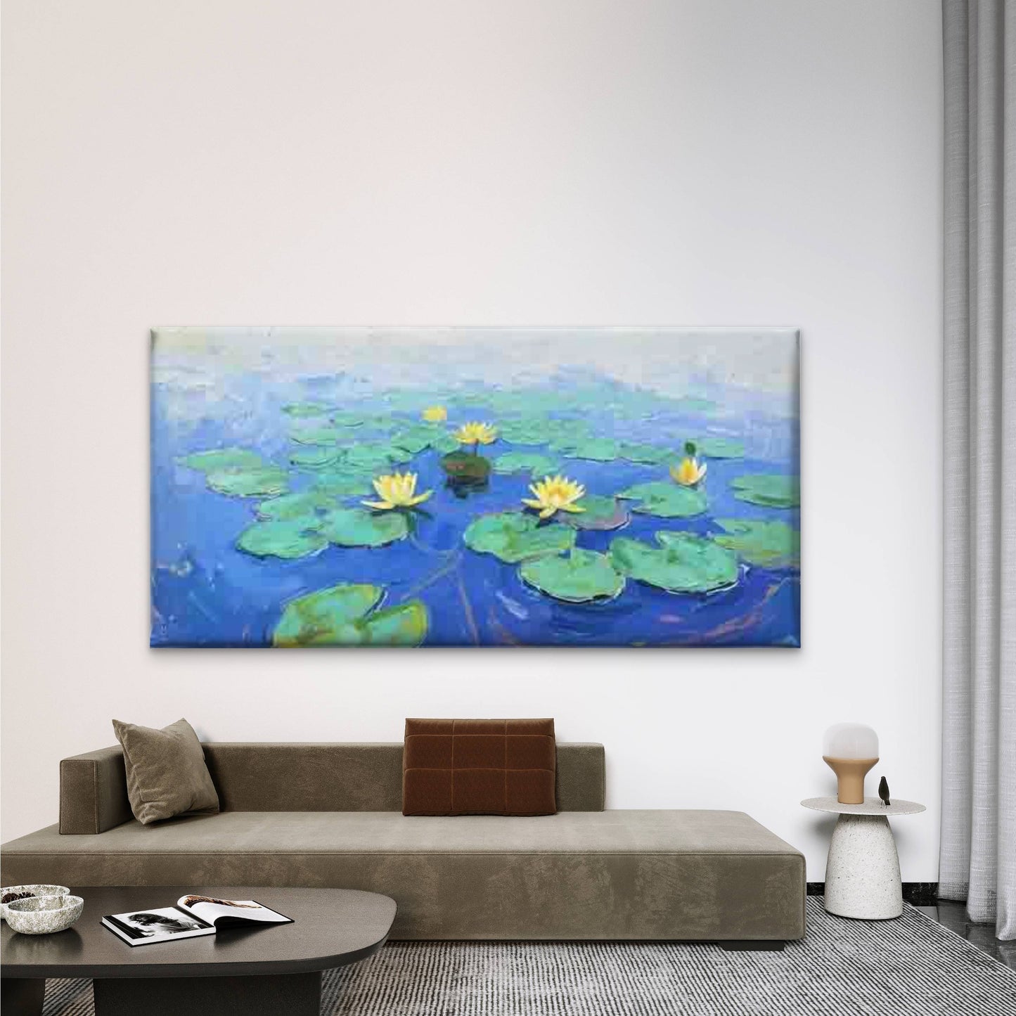 Wildflowers Under Blue Sky Wall Art Canvas Office Home Room Framed 120x60cm