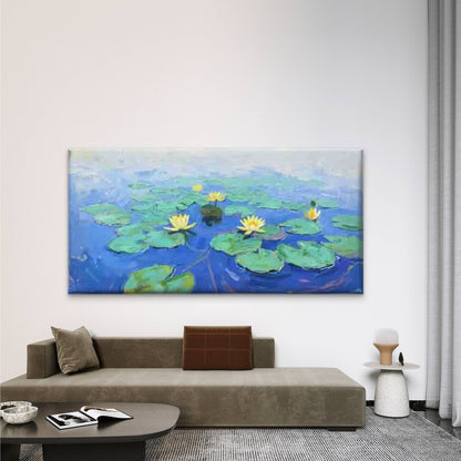 Wildflowers Under Blue Sky Wall Art Canvas Office Home Room Framed 120x60cm