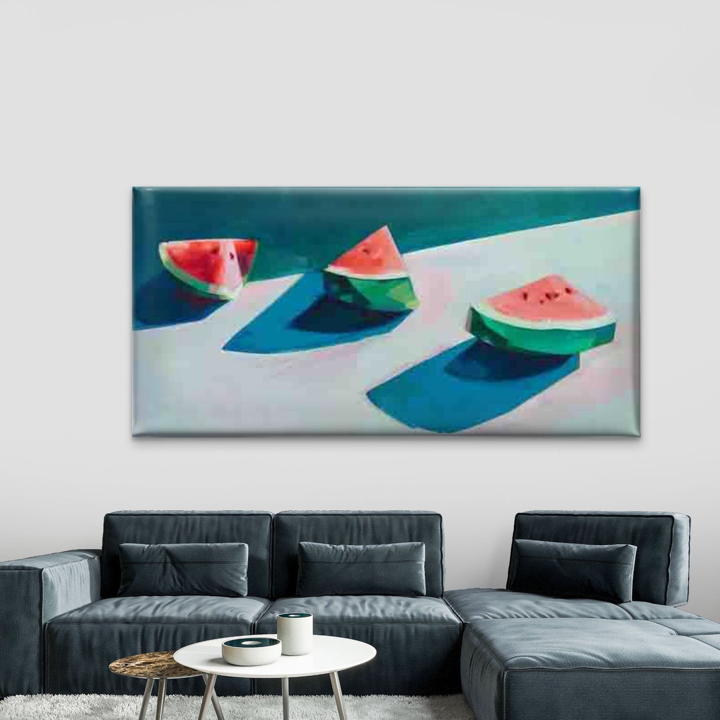 Still Life Images of Watermelon Wall Art Canvas Office Home Room Framed 120x60cm