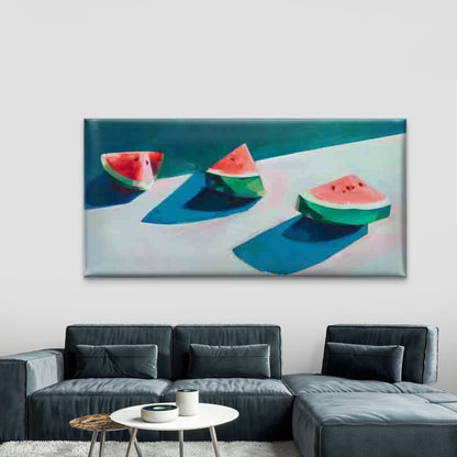Still Life Images of Watermelon Wall Art Canvas Office Home Room Framed 120x60cm