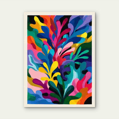 Abstract Maximalist with Bold Multicolor Palette 60x90cm Metal Print Ready to Hang