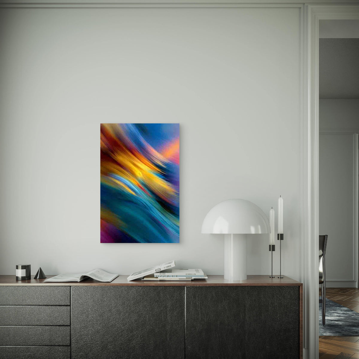 Featuring Vibrant Color Motion, Metal Print Ready to Hang