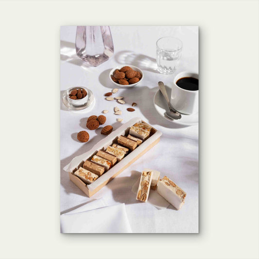 High Angle Delicious Nougats Coffee Cup 60x90cm Metal Print Ready to Hang