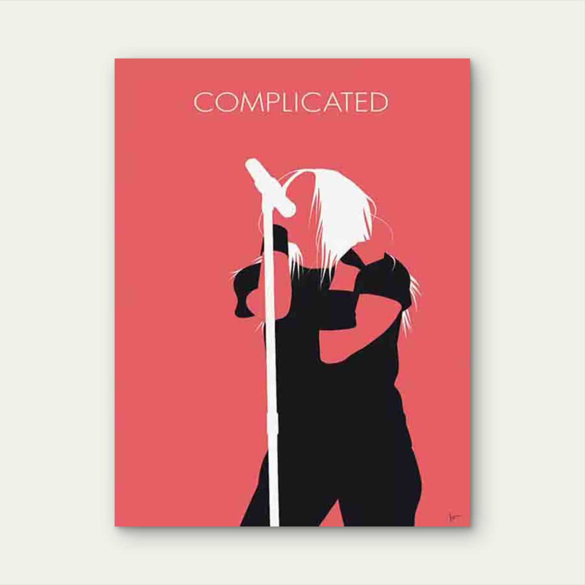 Complicated Silhouette 60x90cm Metal Print Ready to Hang