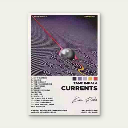 Tame Impala Currents Album Art 60x90cm Metal Print Ready to Hang