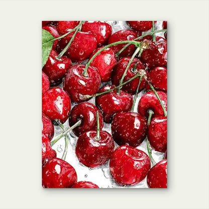 Juicy Cherries Metal Print Ready to Hang