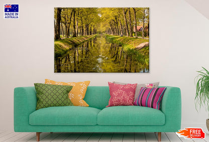 Canal With Water Greenery & Nature Print 100% Australian Made