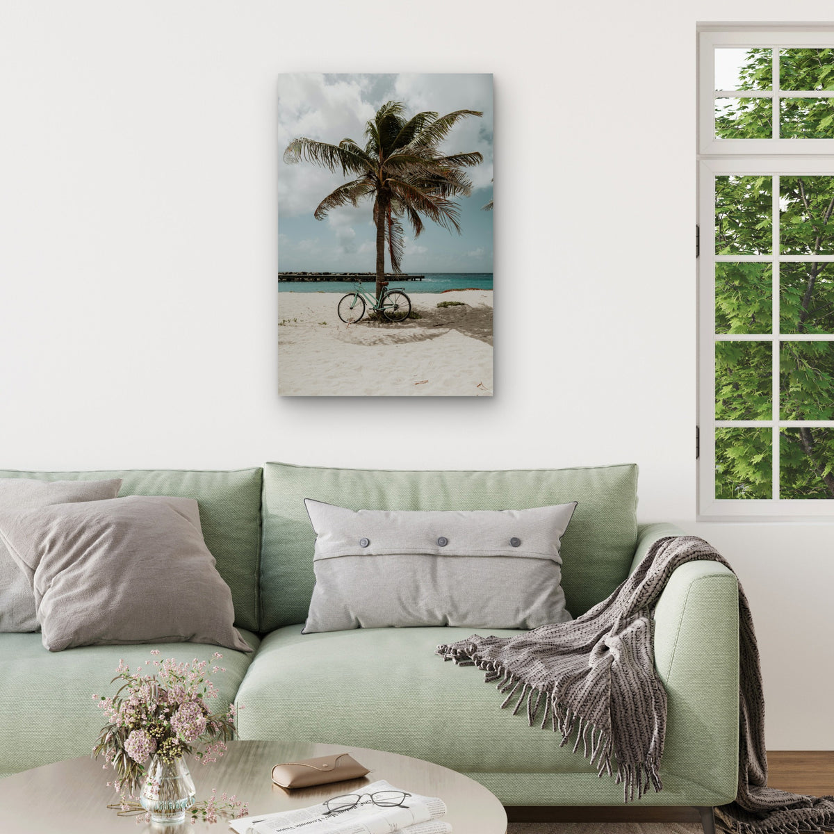 Cycling On Curaçao A Tiny Island In The Caribbean 40x60cm Metal Print Ready to Hang
