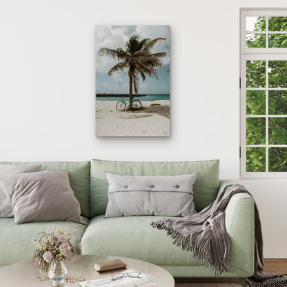 Cycling On Curaçao A Tiny Island In The Caribbean 40x60cm Metal Print Ready to Hang