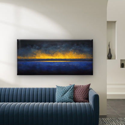 Abstract Color Field Wall Art Canvas Office Home Room Framed 120x60cm