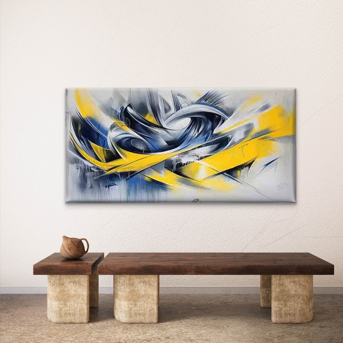 Dynamic Abstract Art Wall Art Canvas Office Home Room Framed 120x60cm