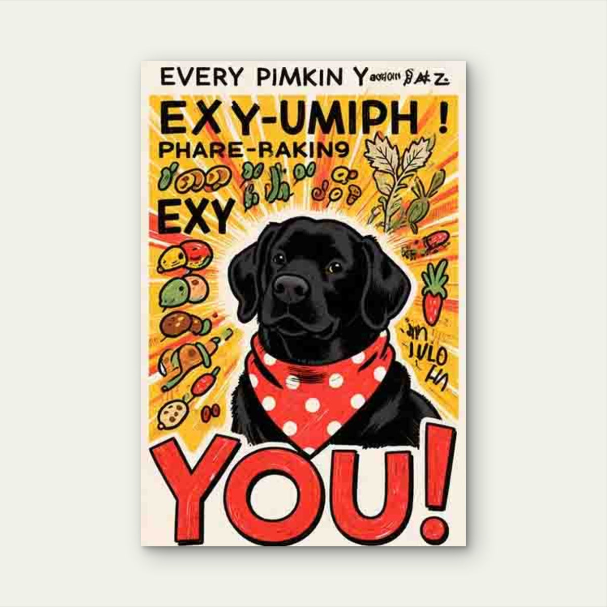 Dog - Themed Abstract Metal Print Ready to Hang
