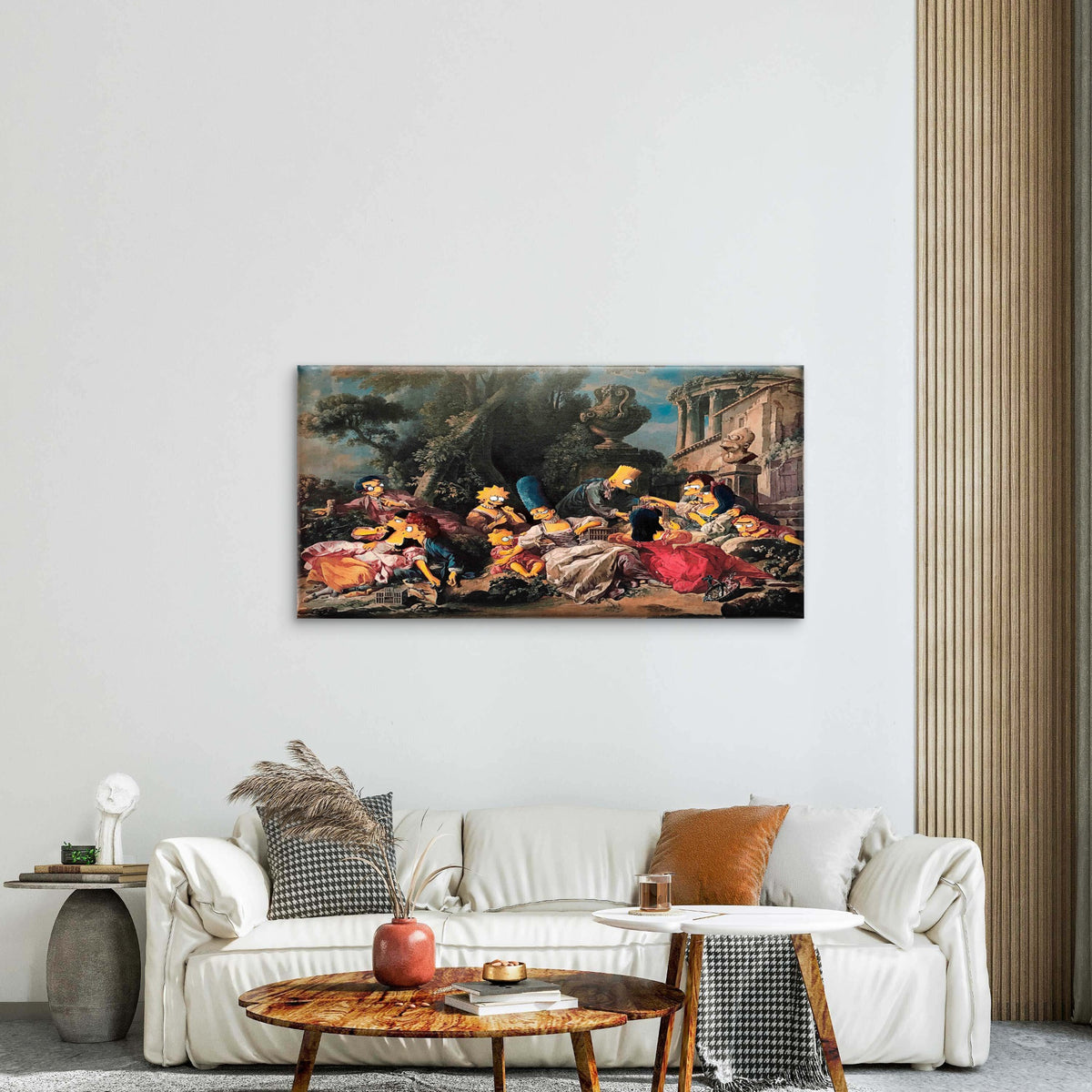 Classical Baroque Family Wall Art Canvas Office Home Room Framed 120x60cm