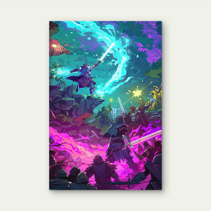 Mighty Nein In Battle Metal Print Ready to Hang