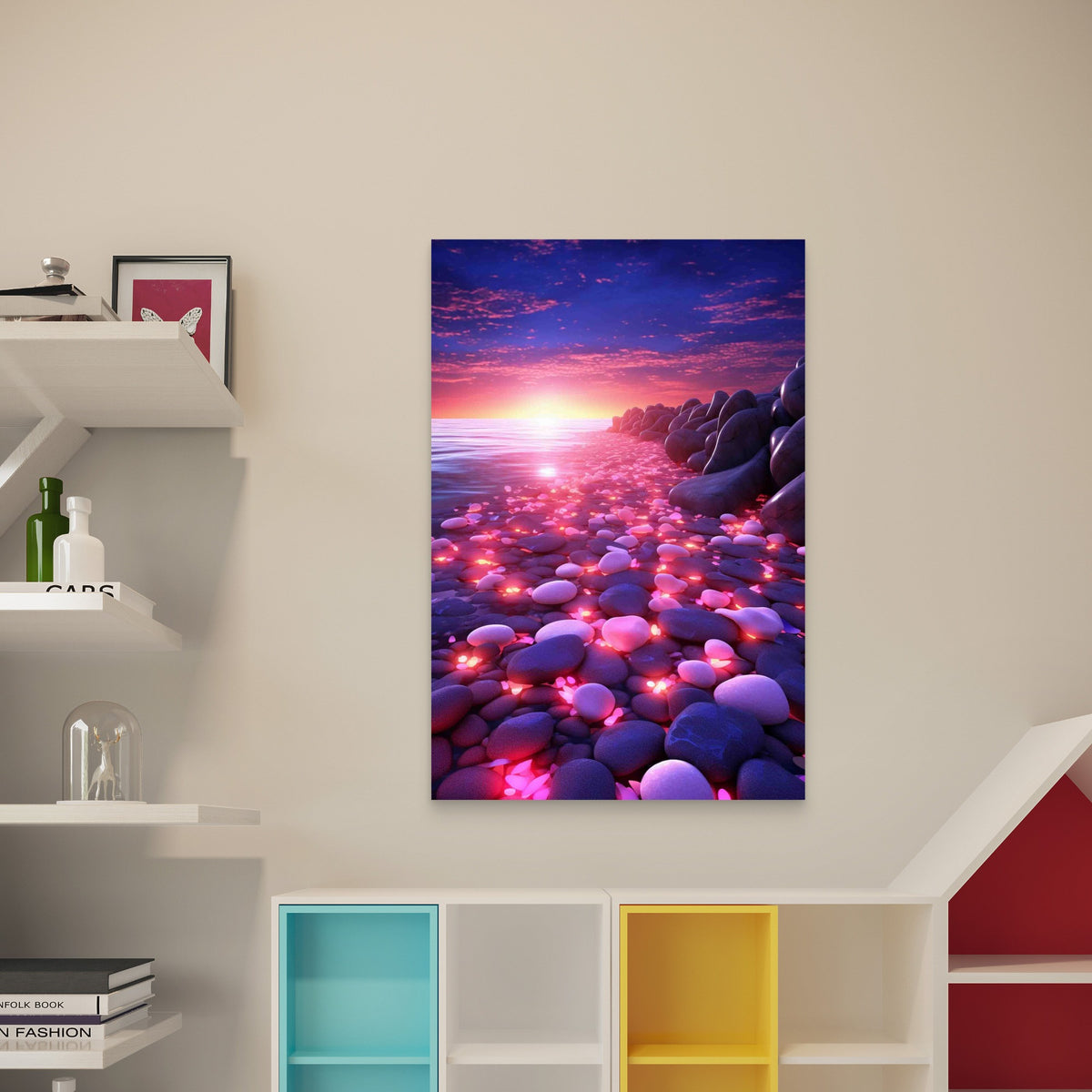 SunSet Ocean 60x90cm Metal Print Ready to Hang
