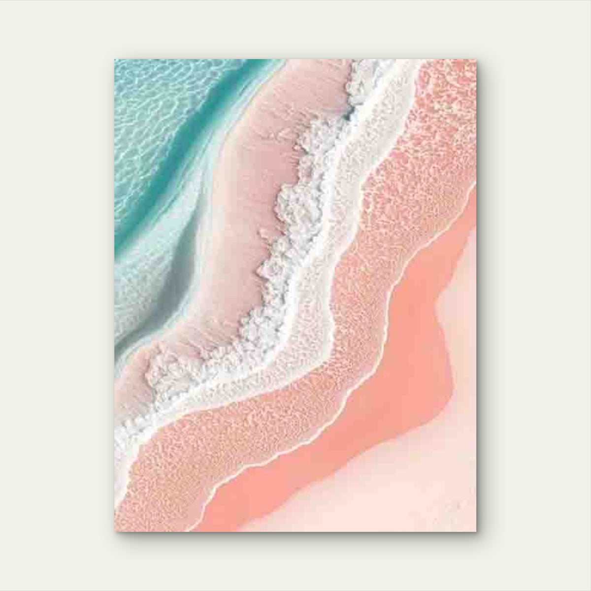 Pink Beach Metal Print Ready to Hang