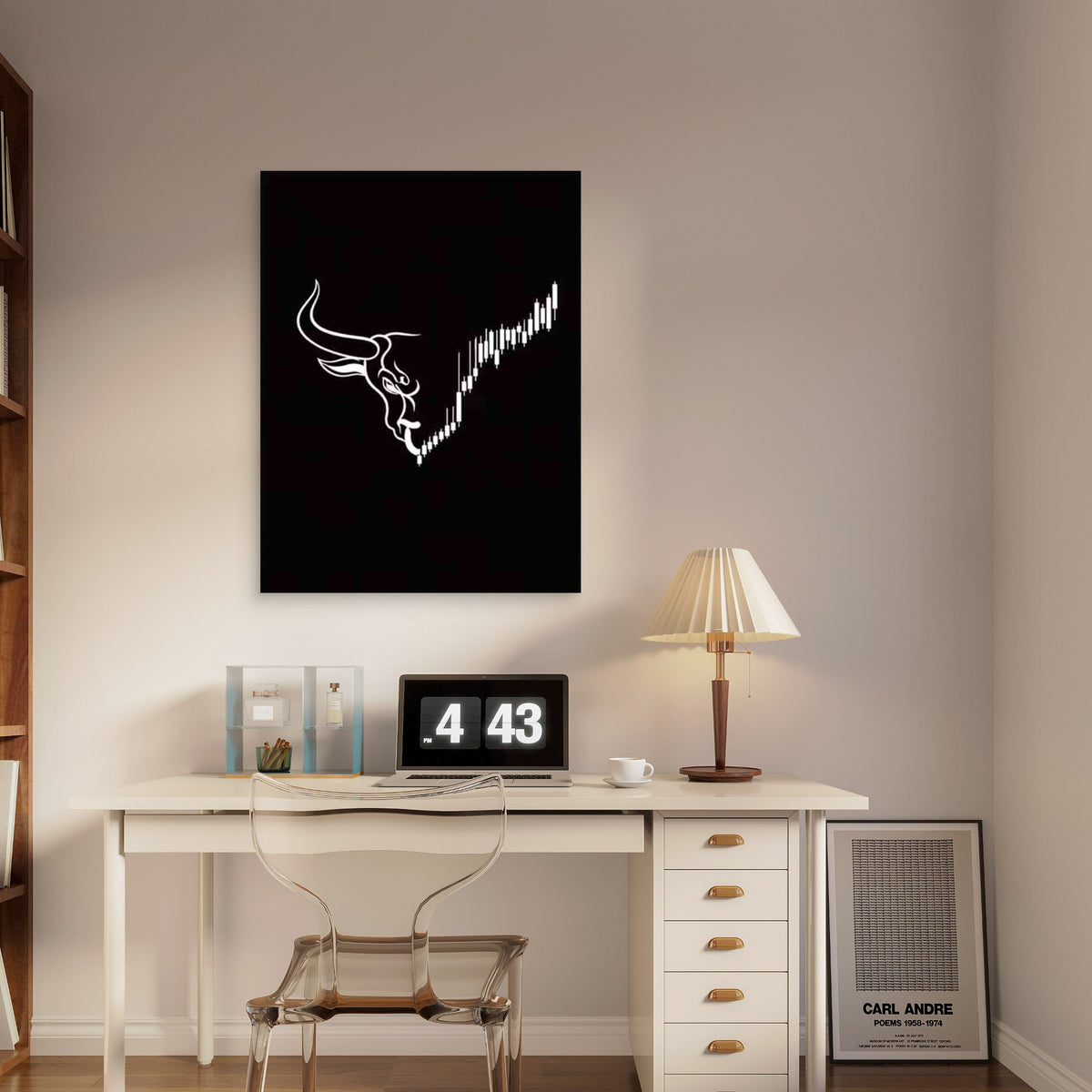 Bull Market Artwork 60x90cm Metal Print Ready to Hang