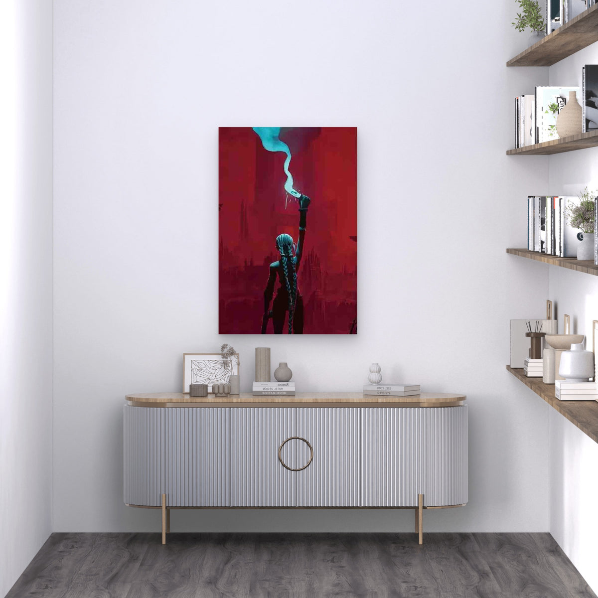 Anime Figure Lightning A Flare 60x90cm Metal Print Ready to Hang