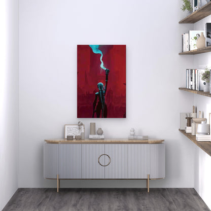 Anime Figure Lightning A Flare 60x90cm Metal Print Ready to Hang