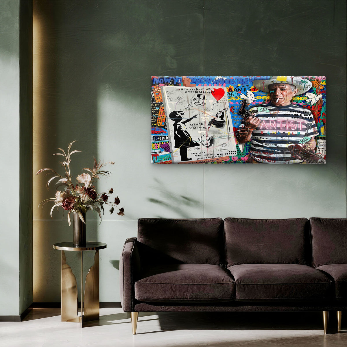 Maximalist Master Sketch Graphi Wall Art Canvas Office Home Room Framed 120x60cm