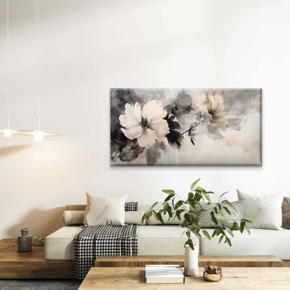 Abstract Watercolor Flowers Wall Art Canvas Office Home Room Framed 120x60cm