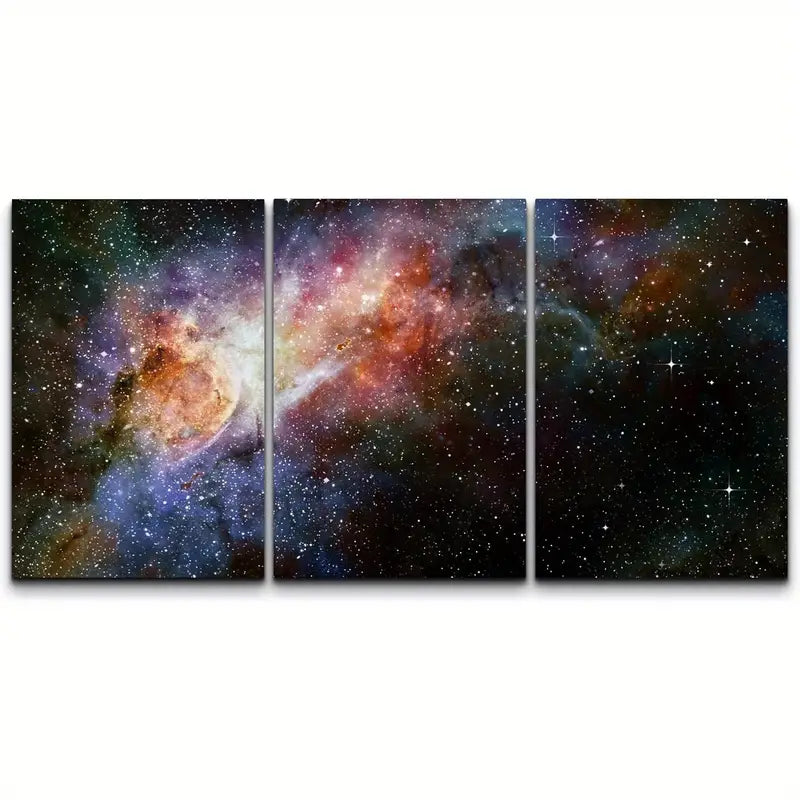 3pcs Beautiful Multicolored Modern Metal Print Ready to Hang Art