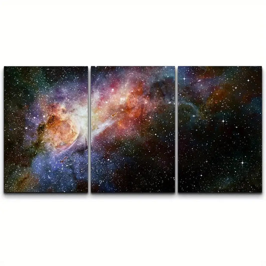 3pcs Beautiful Multicolored Modern Metal Print Ready to Hang Art