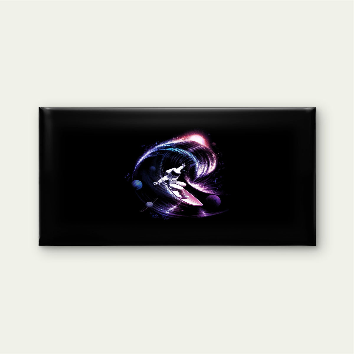 Astronaut Surfing Space Nebula Wall Art Canvas Office Home Room Framed 120x60cm