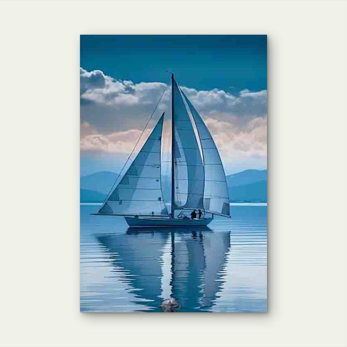 Sailboat Sojourn 60x90cm Metal Print Ready to Hang