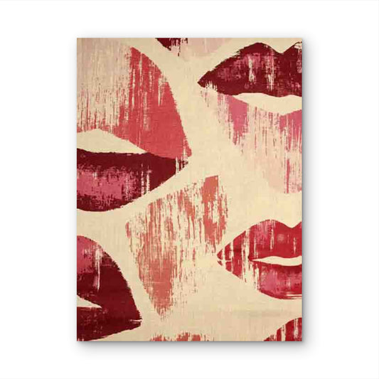 Vintage Kiss Art Bold Red Lips Design 60x90cm Metal Print Ready to Hang - Bella Home Decor