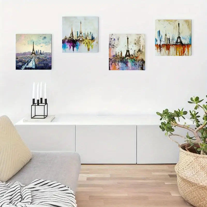 4pcs  Nature Wilderness Photograph Picture Wall Art Canvas Framed