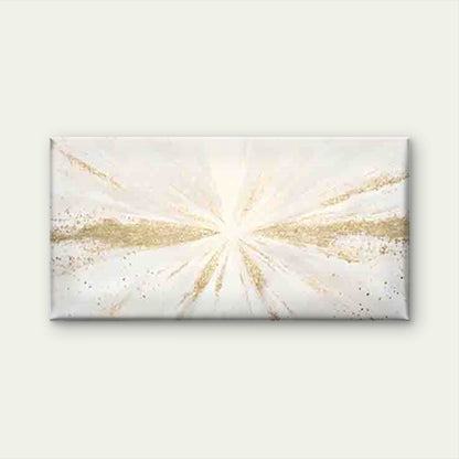 White Base with Golden Powder Wall Art Canvas Office Home Room Framed 120x60cm