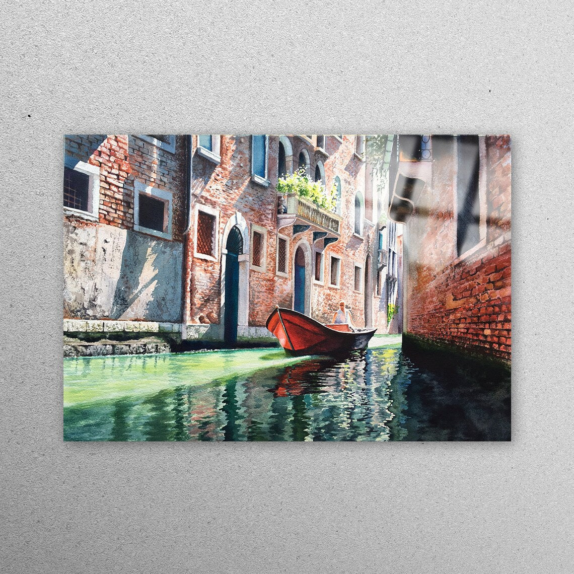 Grand Canal Italy Acrylic Glass Print Tempered Glass Wall Art 100% Made in Australia Ready to Hang