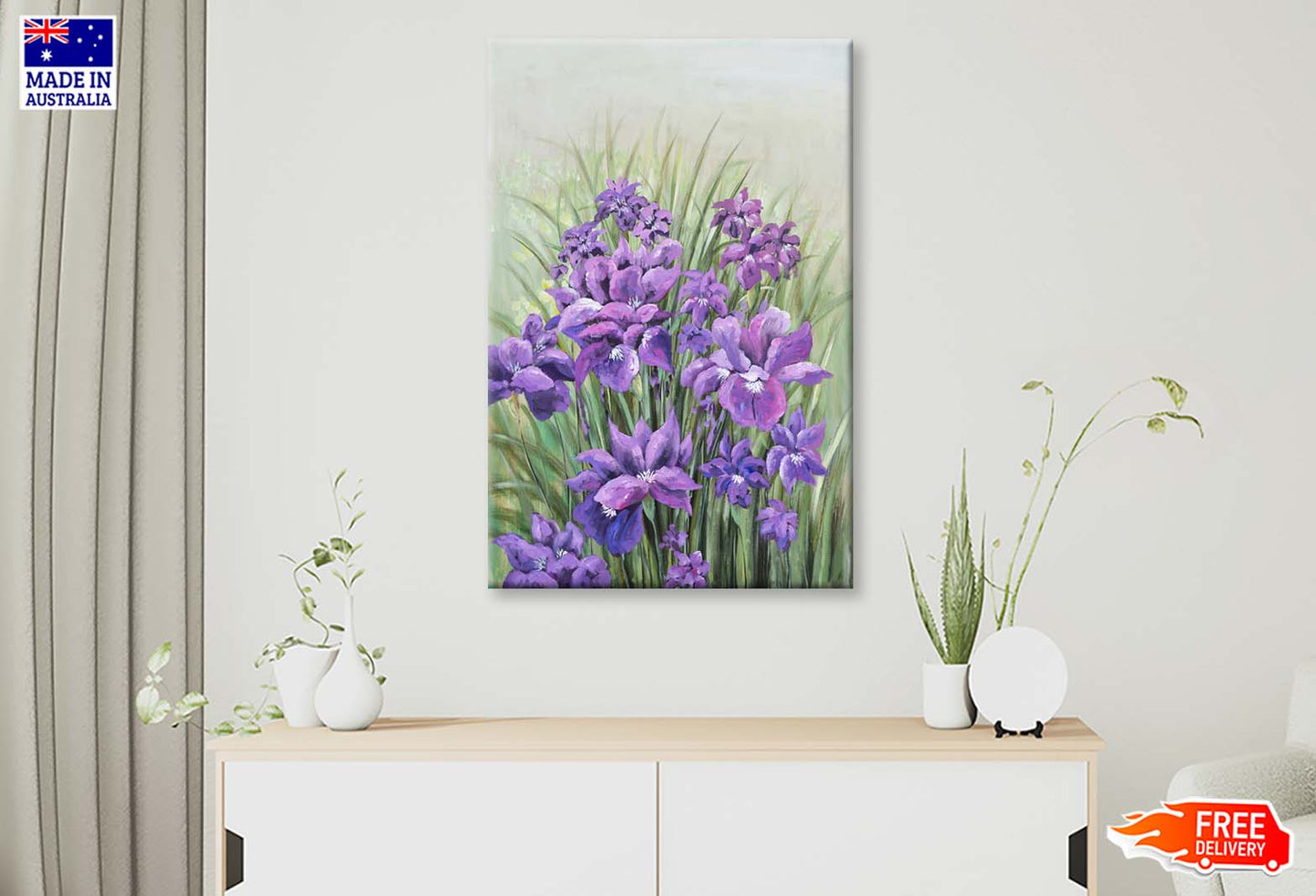 A Purple Flower, Painting Wall Art Limited Edition High Quality Print