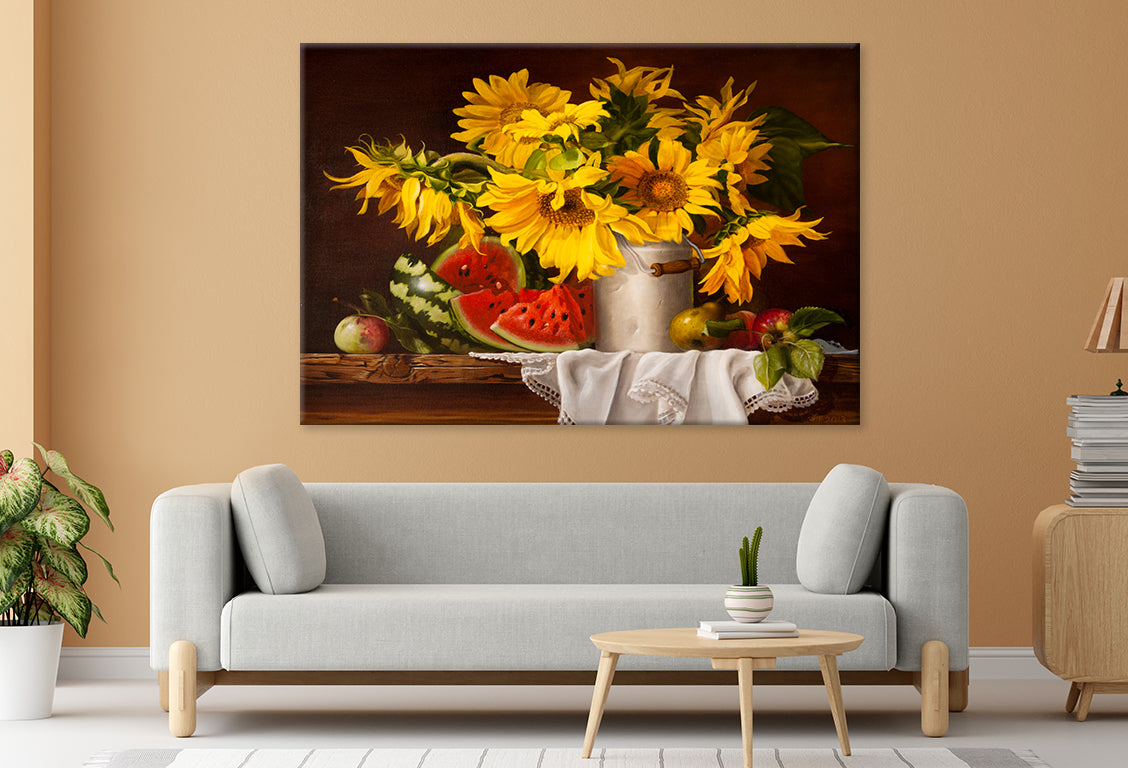 Sunflowers and Watermelon  Wall Art Decor 100% Australian Made