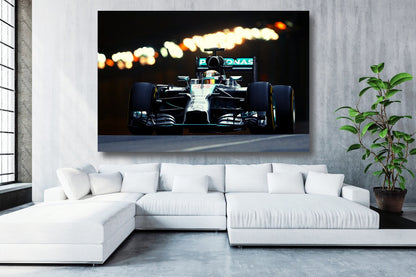 Lewis Hamilton F1 UV Direct Aluminum Print Australian Made Quality