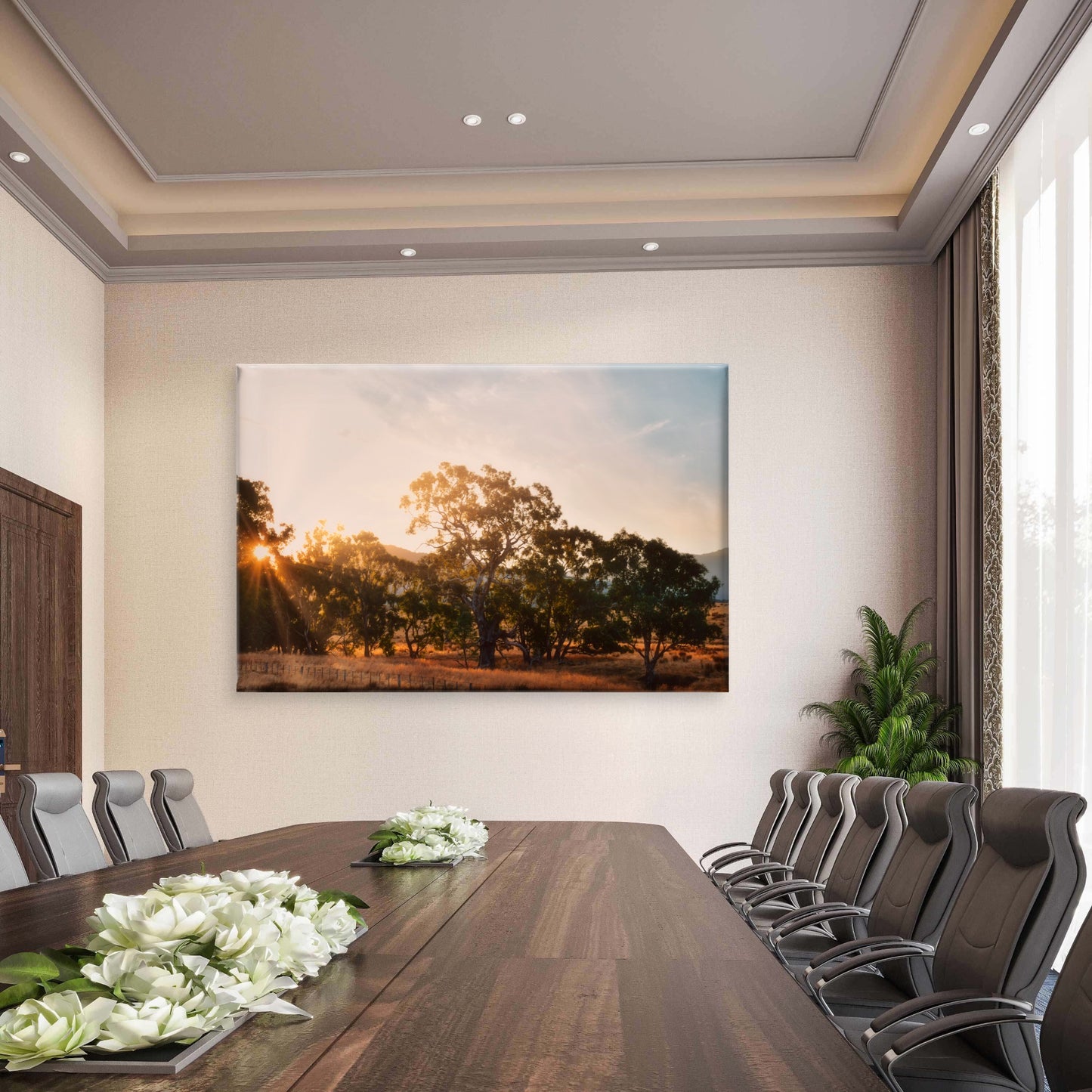 Sunset Australian Gum Trees Wall Art Decor 100% Australian Made