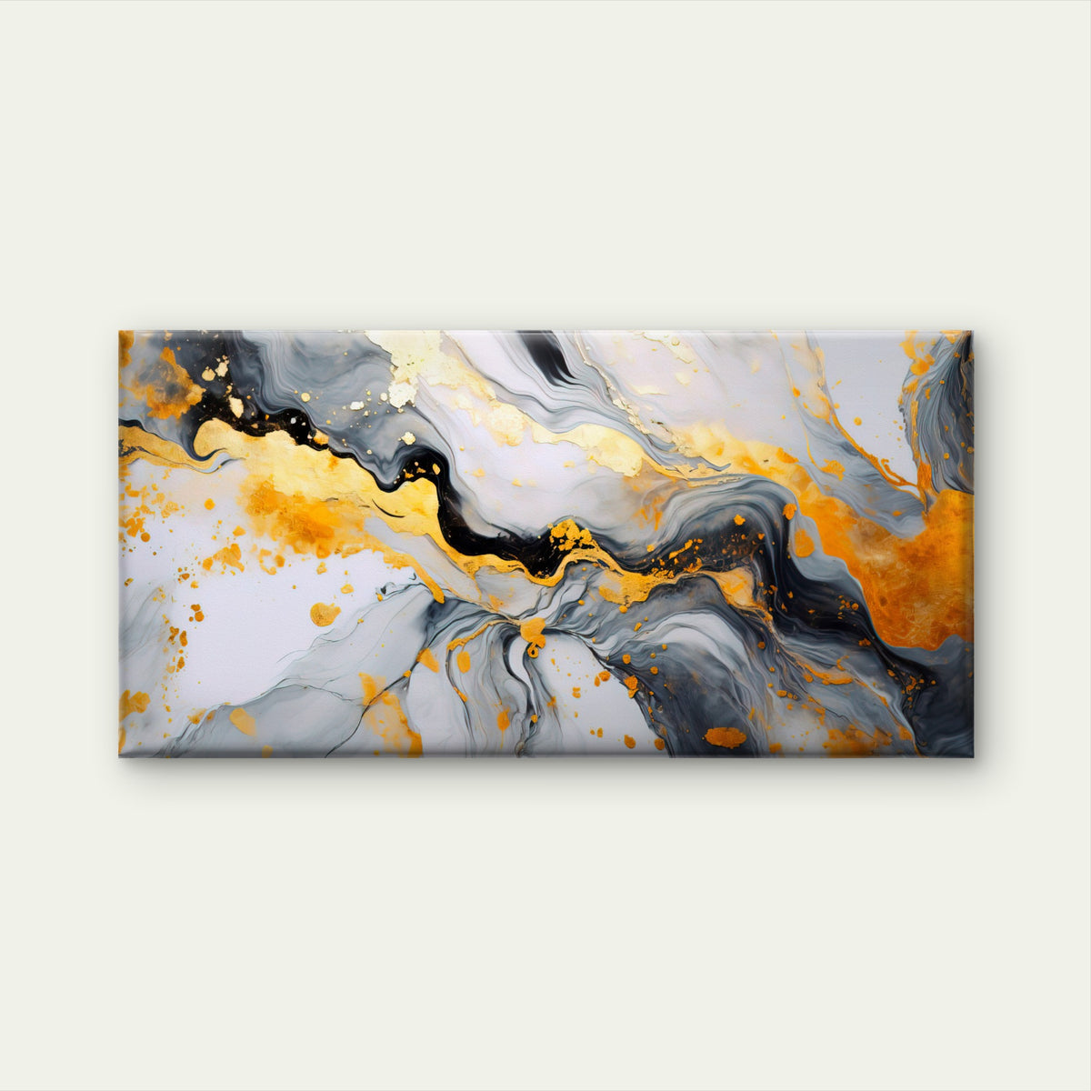 Gold White Marble Texture Wall Art Canvas Office Home Room Framed 120x60cm