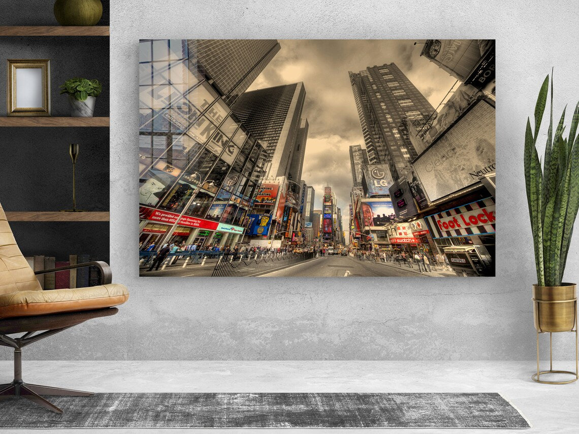 City Street Cloudy Sky UV Direct Aluminum Print Australian Made Quality