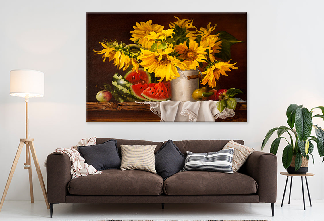 Sunflowers and Watermelon  Wall Art Decor 100% Australian Made