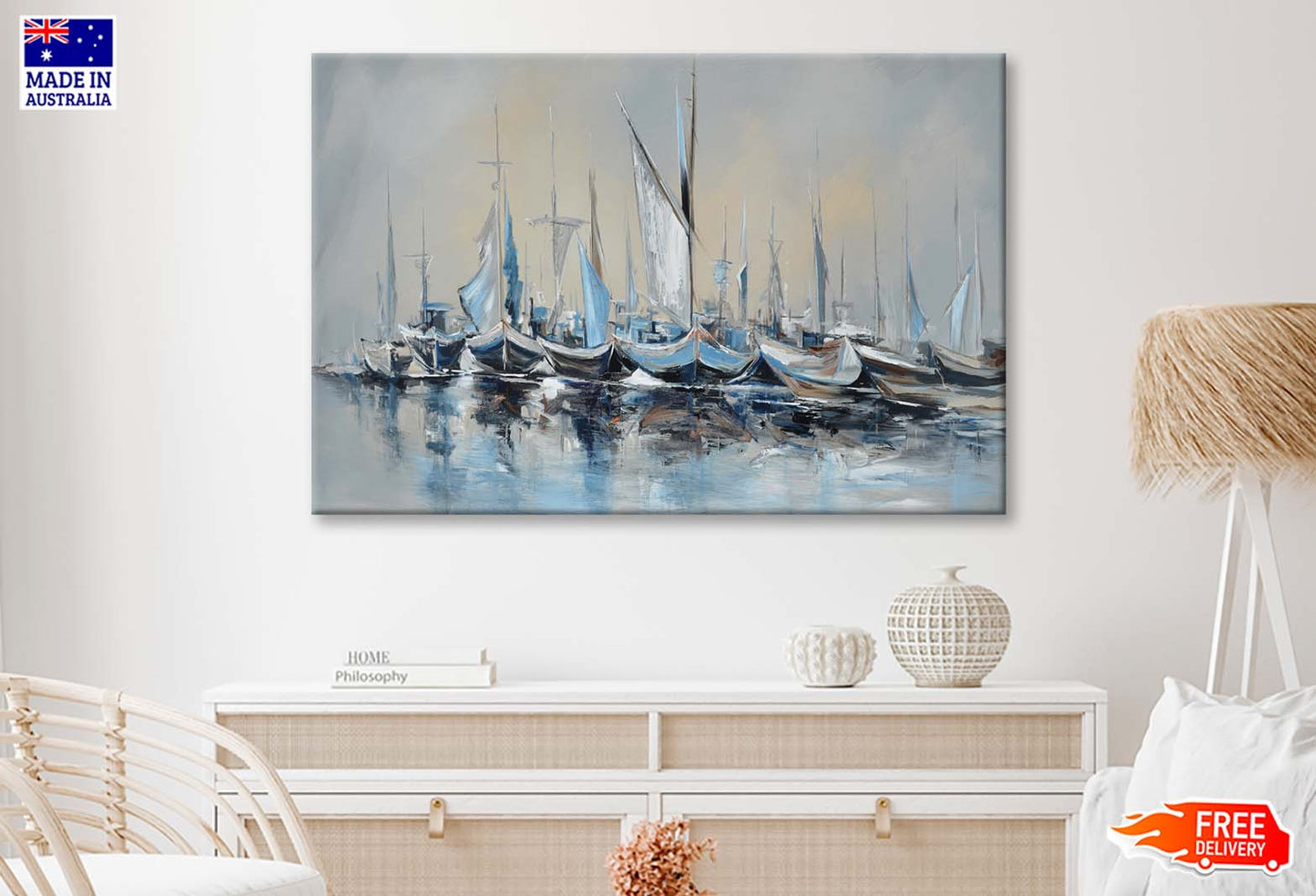 Harbour Fishing Boats, Sailing Boats Wall Art Limited Edition High Quality Print