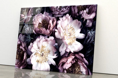 Group of Purple Flowers View Acrylic Glass Print Tempered Glass Wall Art 100% Made in Australia Ready to Hang