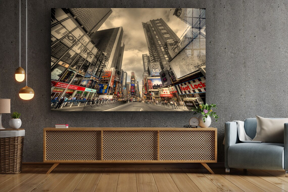 City Street Cloudy Sky UV Direct Aluminum Print Australian Made Quality