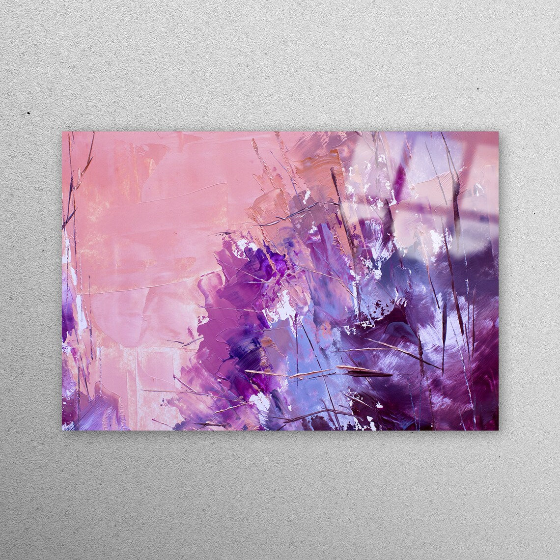 Pink & Purple Abstract Acrylic Glass Print Tempered Glass Wall Art 100% Made in Australia Ready to Hang