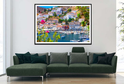 View of the Amazing Hydra Island Greece Home Decor Premium Quality Poster Print Choose Your Sizes