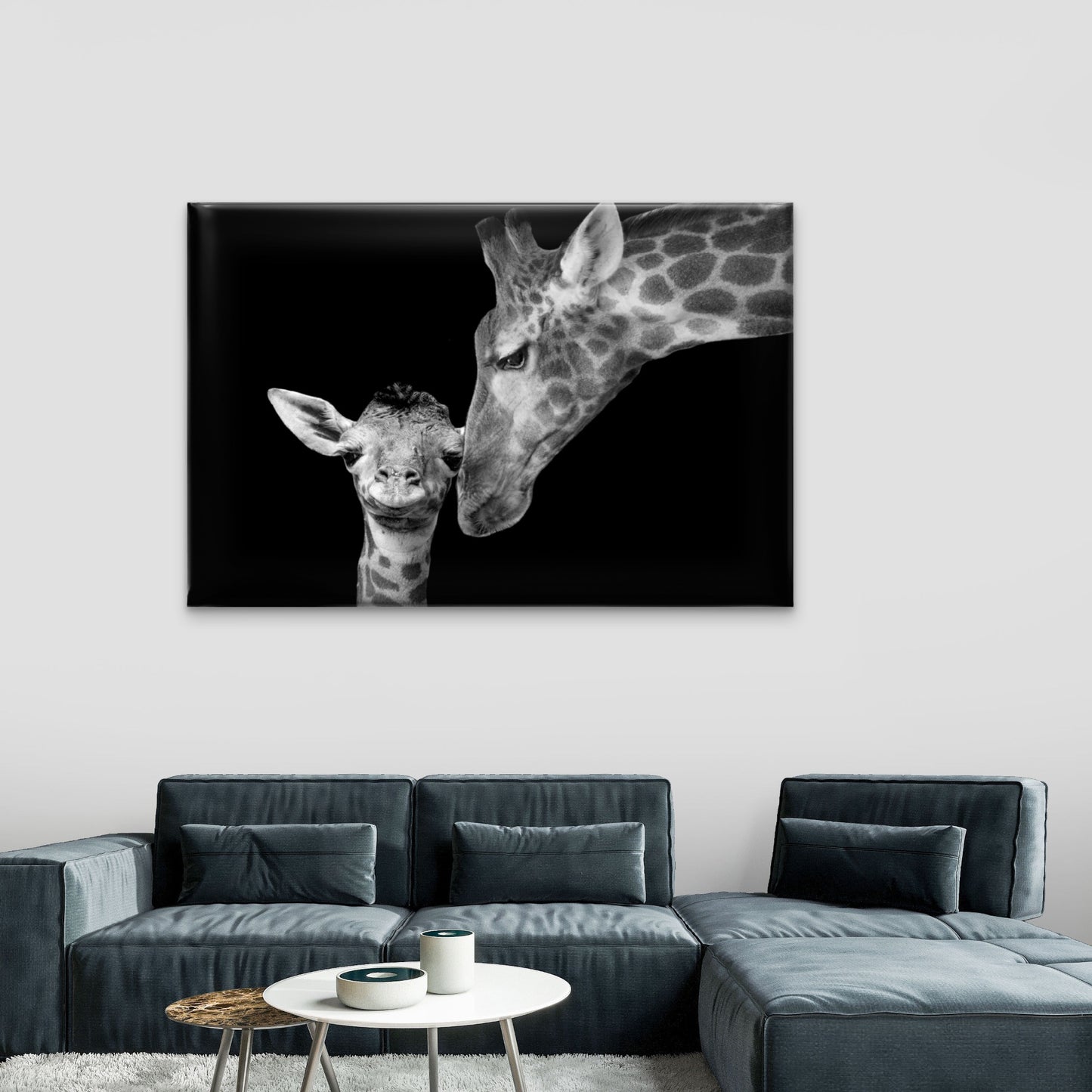 Mother and Baby Giraffe Africa Wall Art Decor 100% Australian Made