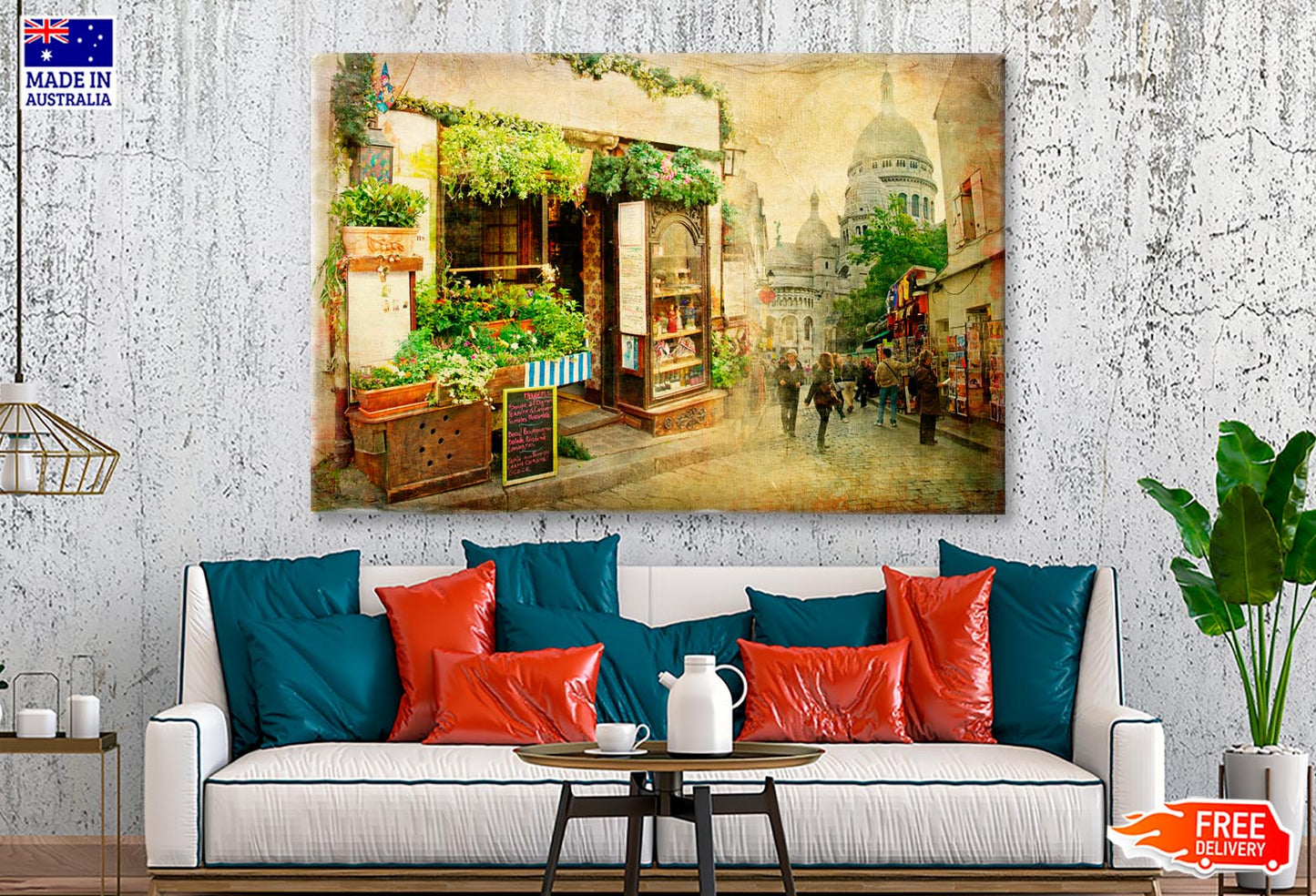 Parisian Streets - Montmartre Wall Art Decor 100% Australian Made